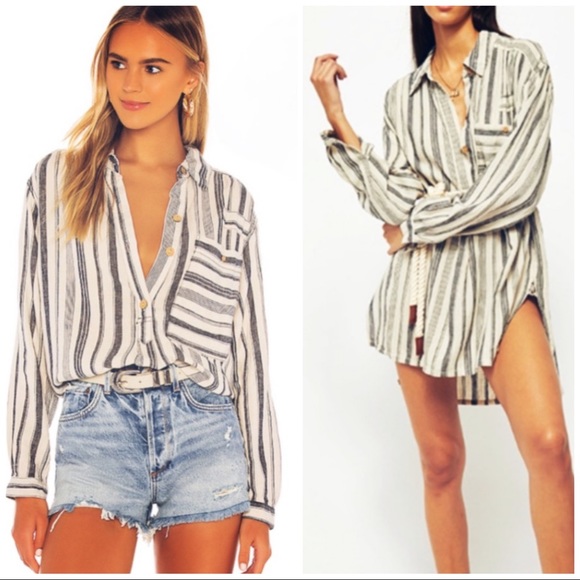 Free People Tops - FREE PEOPLE OVERSIZED BOYFRIEND TUNIC